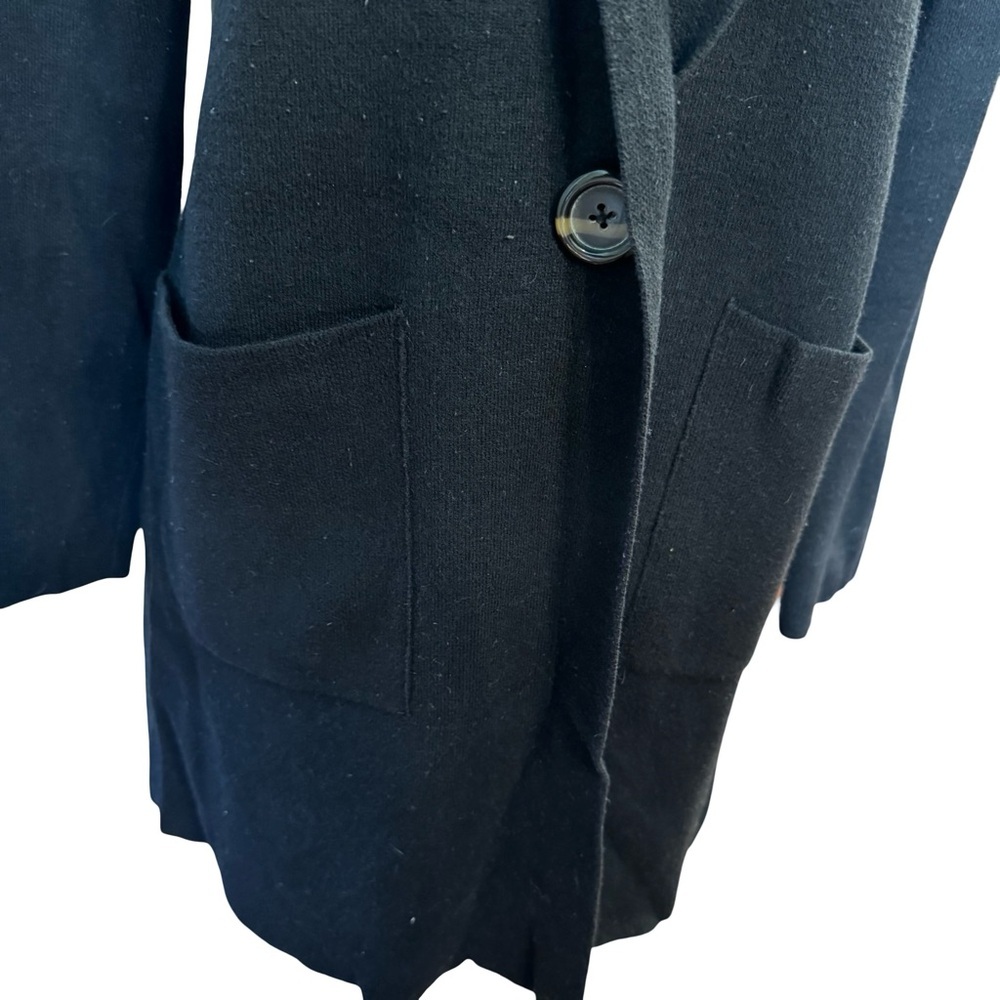 Nine West Classic Black Ponte Knit Cardigan Jacket - Picture 3 of 10